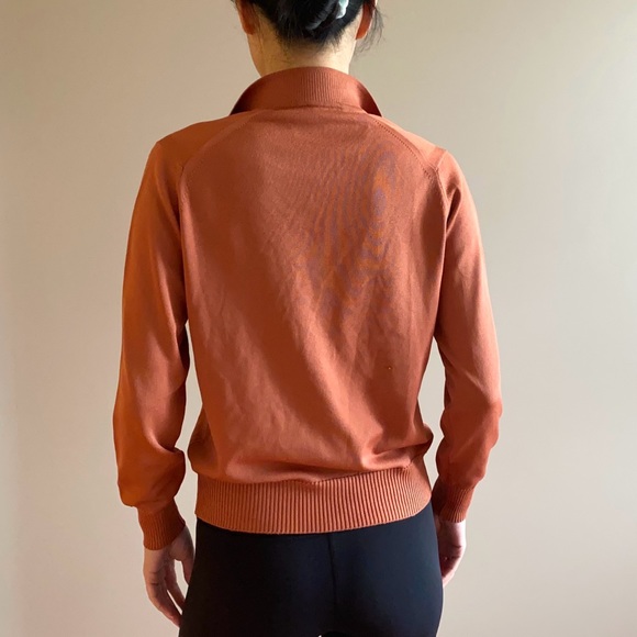Vintage givenchy 70’s polo collar sweater top copper tan - Picture 3 of 12